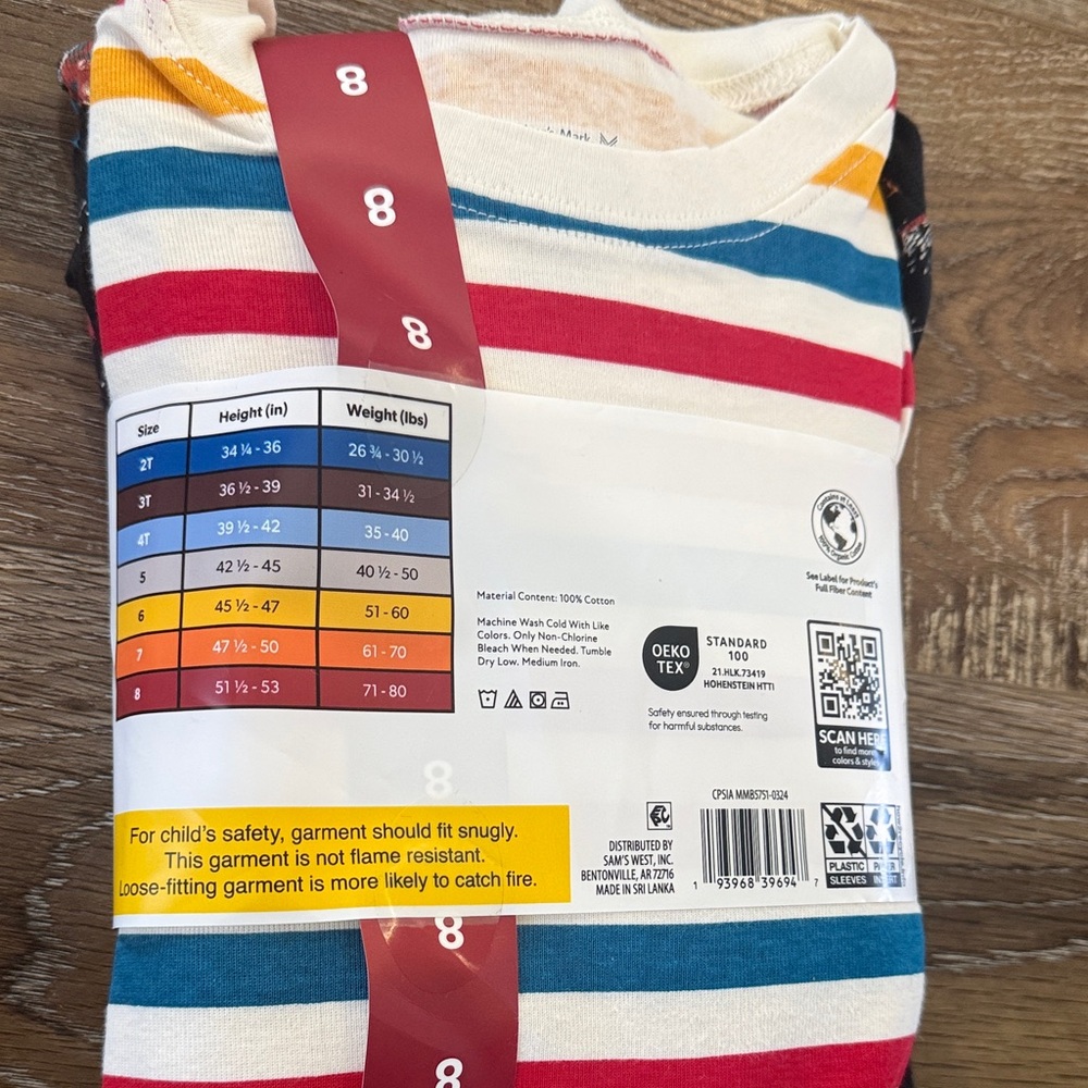 Kids Multicolor Striped Tee - Red, Blue, Yellow, Cream - Picture 2 of 2